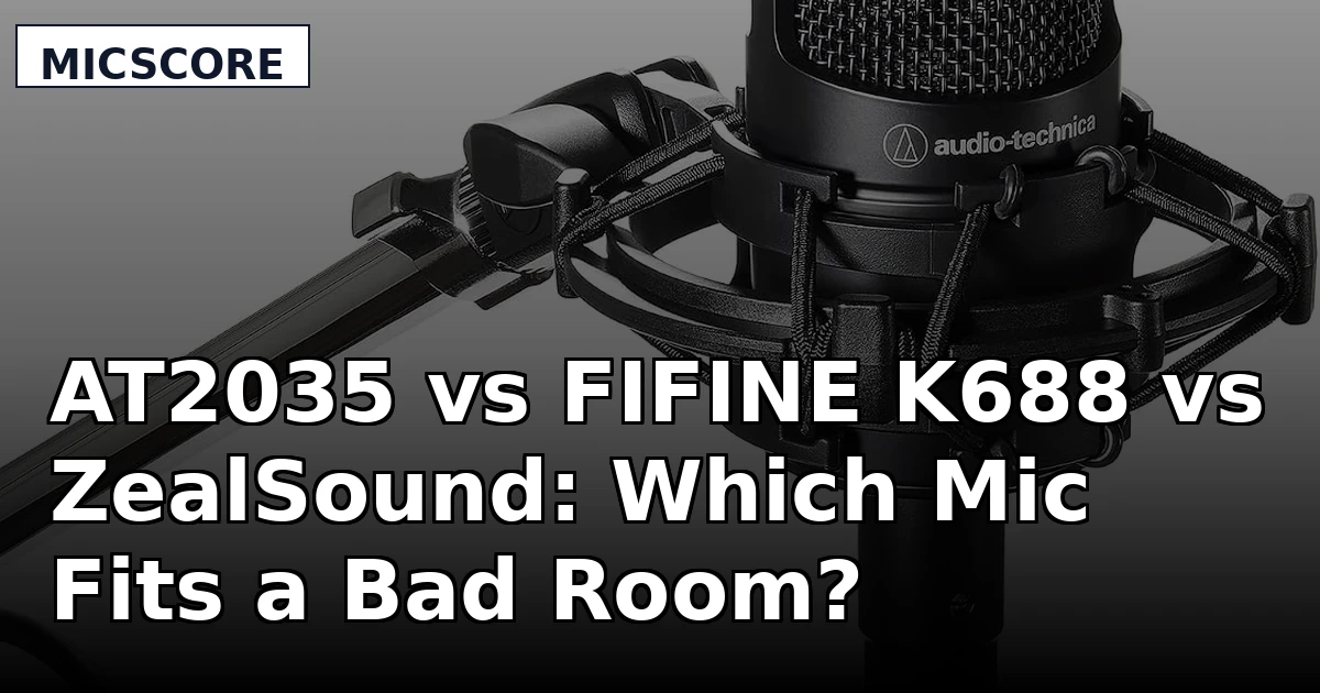 AT2035 vs FIFINE K688 vs ZealSound: Which Mic Fits a Bad Room?