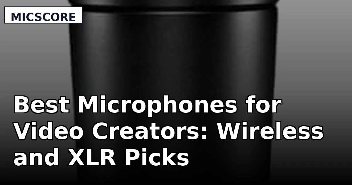 Best Microphones for Video Creators: Wireless and XLR Picks