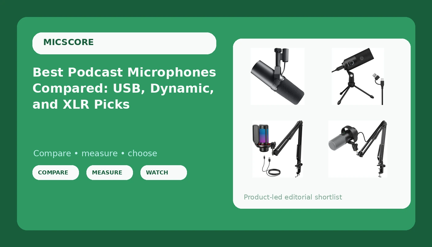 Best Podcast Microphones Compared: USB, Dynamic, and XLR Picks