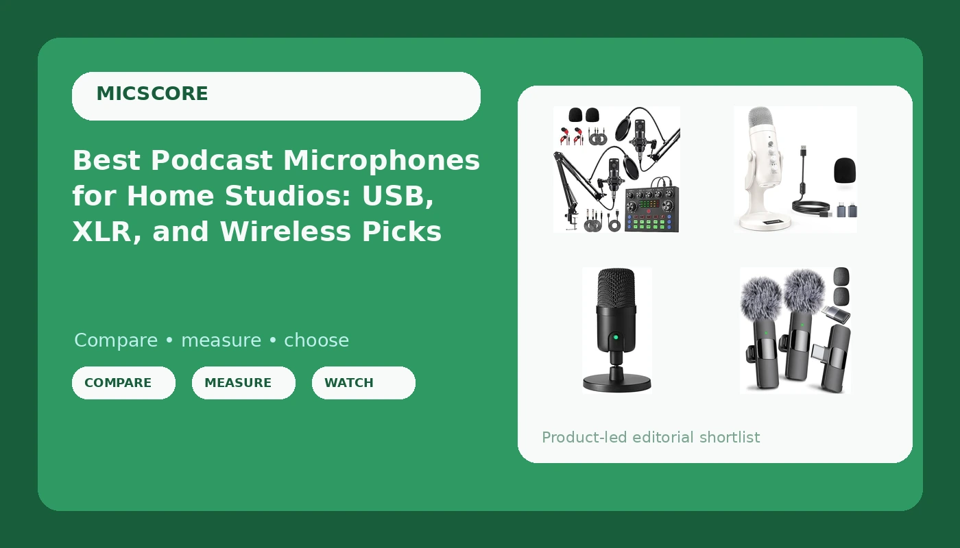 Best Podcast Microphones for Home Studios: USB, XLR, and Wireless Picks