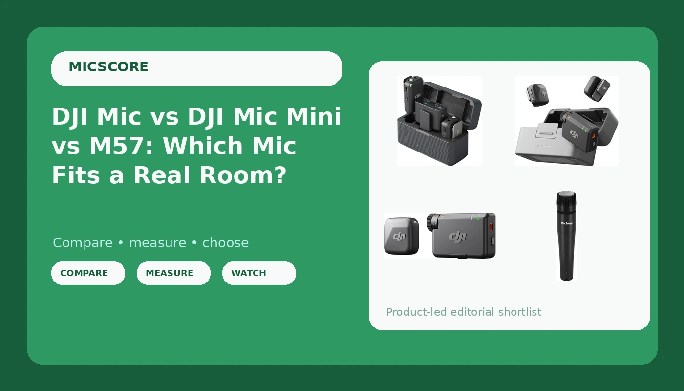 DJI Mic vs DJI Mic Mini vs M57: Which Mic Fits a Real Room?