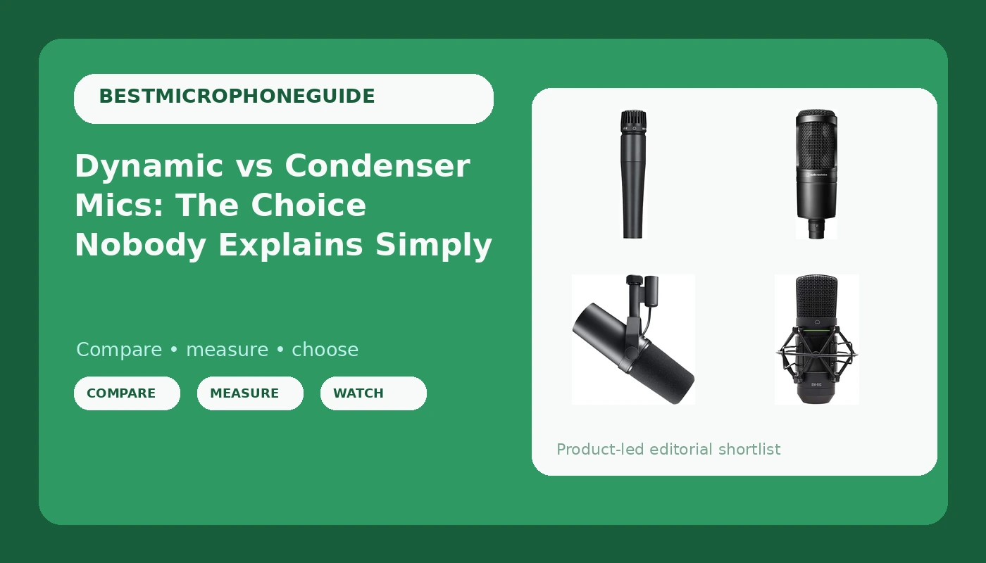 Dynamic vs Condenser Mics: The Choice Nobody Explains Simply - MicScore review with measurements and honest opinion