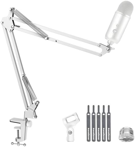 InnoGear Boom Arm Microphone Mic Stand for Blue Yeti Fifine HyperX, Black