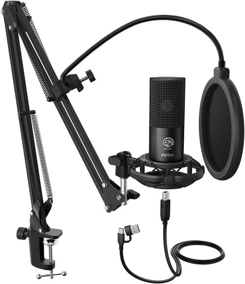FIFINE T669 Studio Condenser USB Microphone for Recording Podcasting