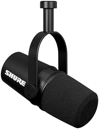 Shure MV7X XLR Dynamic Podcast & Recording Microphone - Black