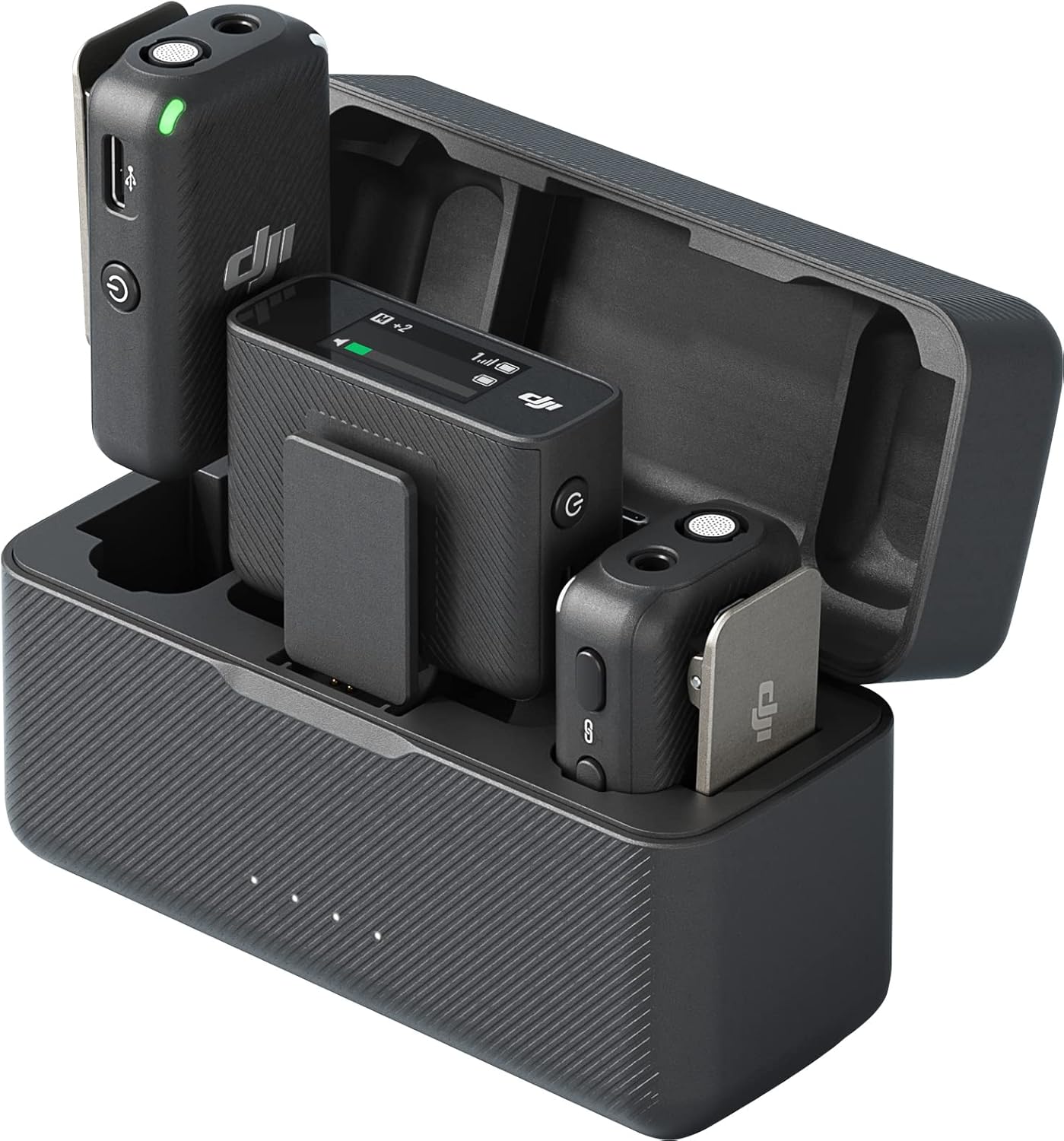 DJI Mic (2 TX + 1 RX + Charging Case), Wireless Lavalier Microphone