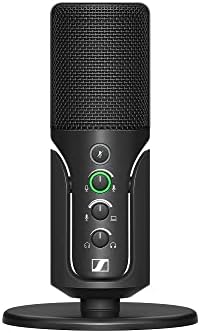 SENNHEISER Professional Profile - USB Cardioid Condenser Microphone & Table Stand, 1.2 m USB-C Cable - Mute Button, Built-in Headphone Jack, Gain, Mix & Volume Control, for PC & Mac,Black