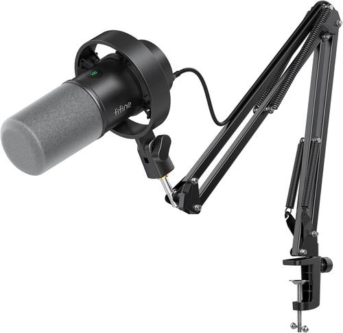 FIFINE AmpliTank K688CT Podcast Microphone Kit, USB/XLR Dynamic Vocal Mic