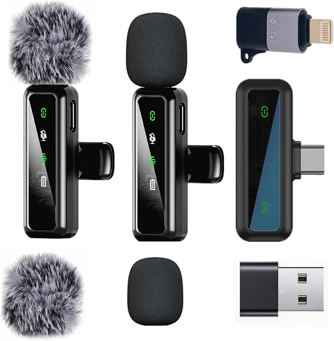 Wireless Lavalier Microphone for iPhone, iPad, Android, and Computer