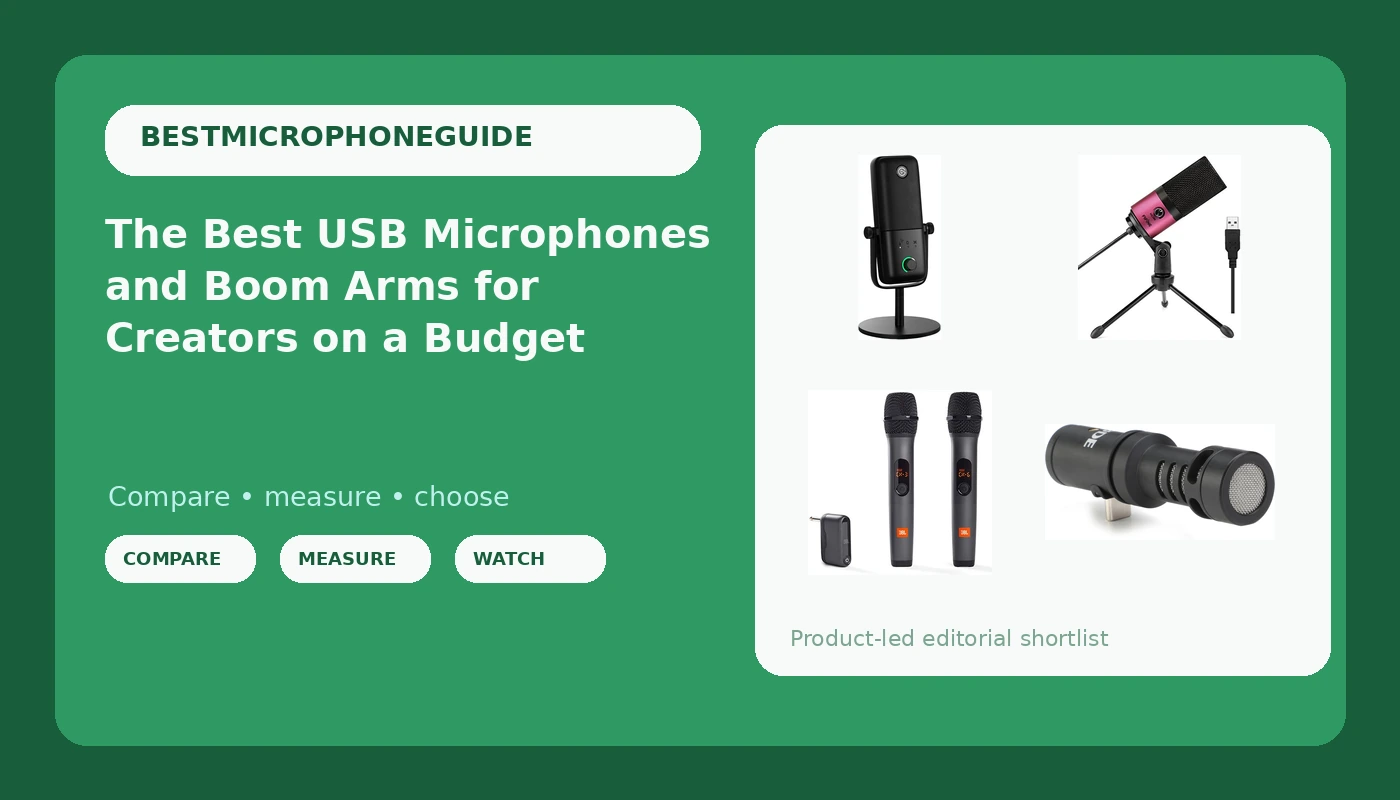 The Best USB Microphones and Boom Arms for Creators on a Budget
